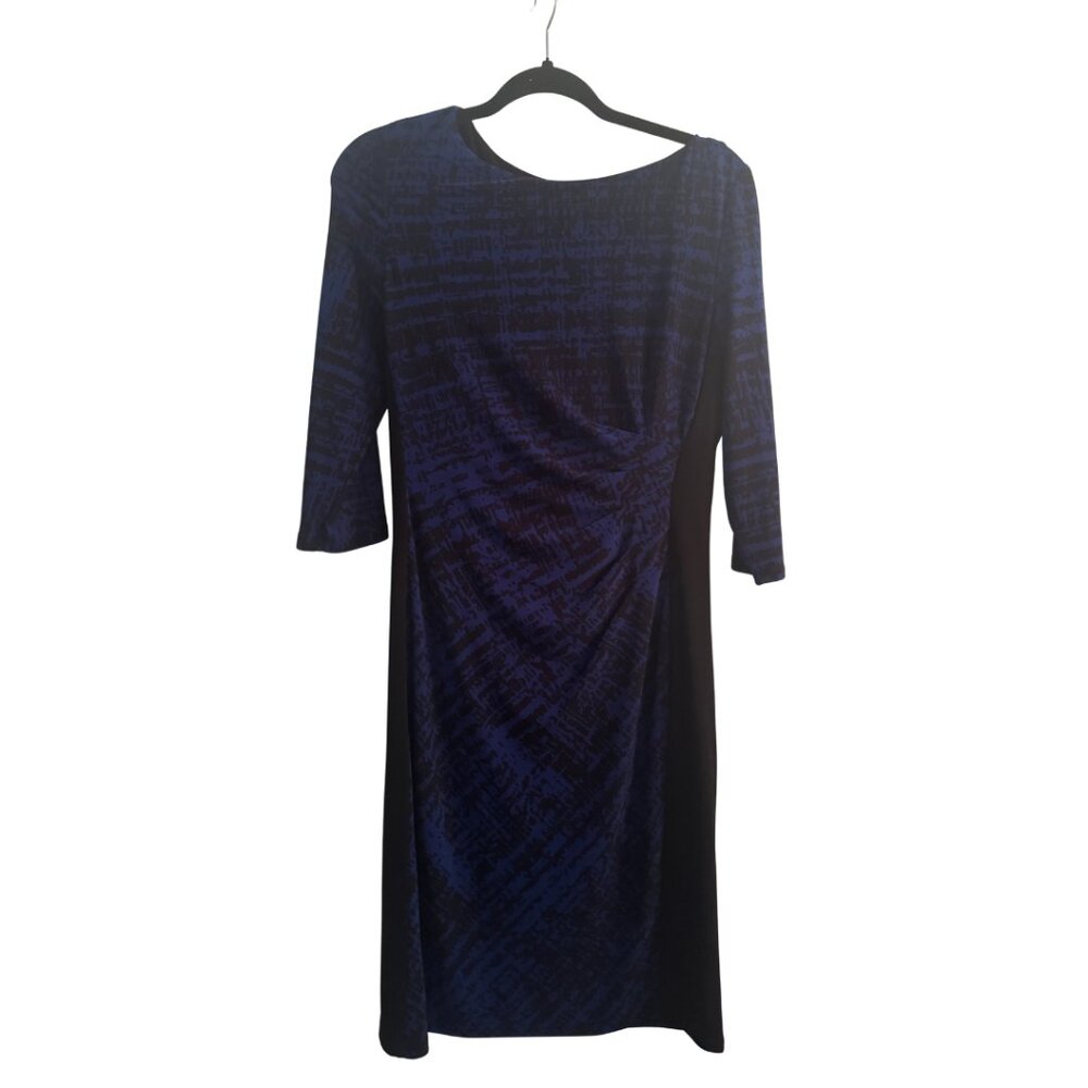 Ralph Lauren Black & Blue 3/4 Sleeve Sheath Dress – Size 10